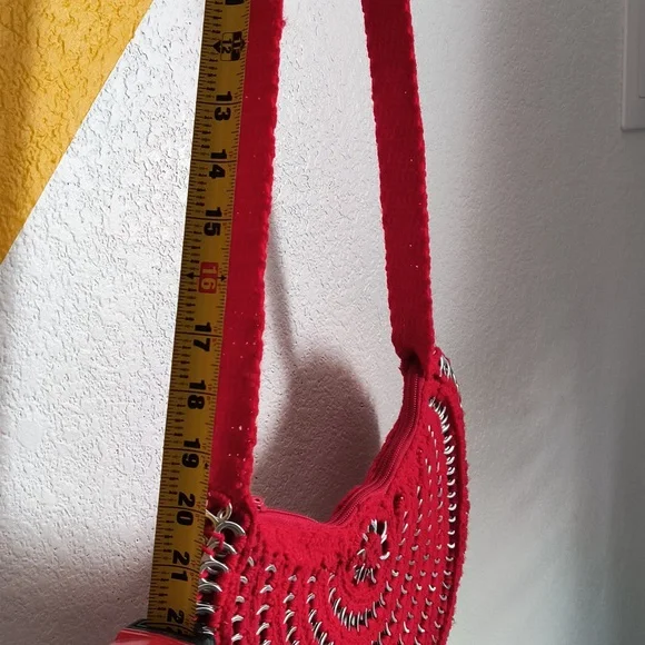 Handmade bag with crochet weaving technique.   New - Picture 11 of 11